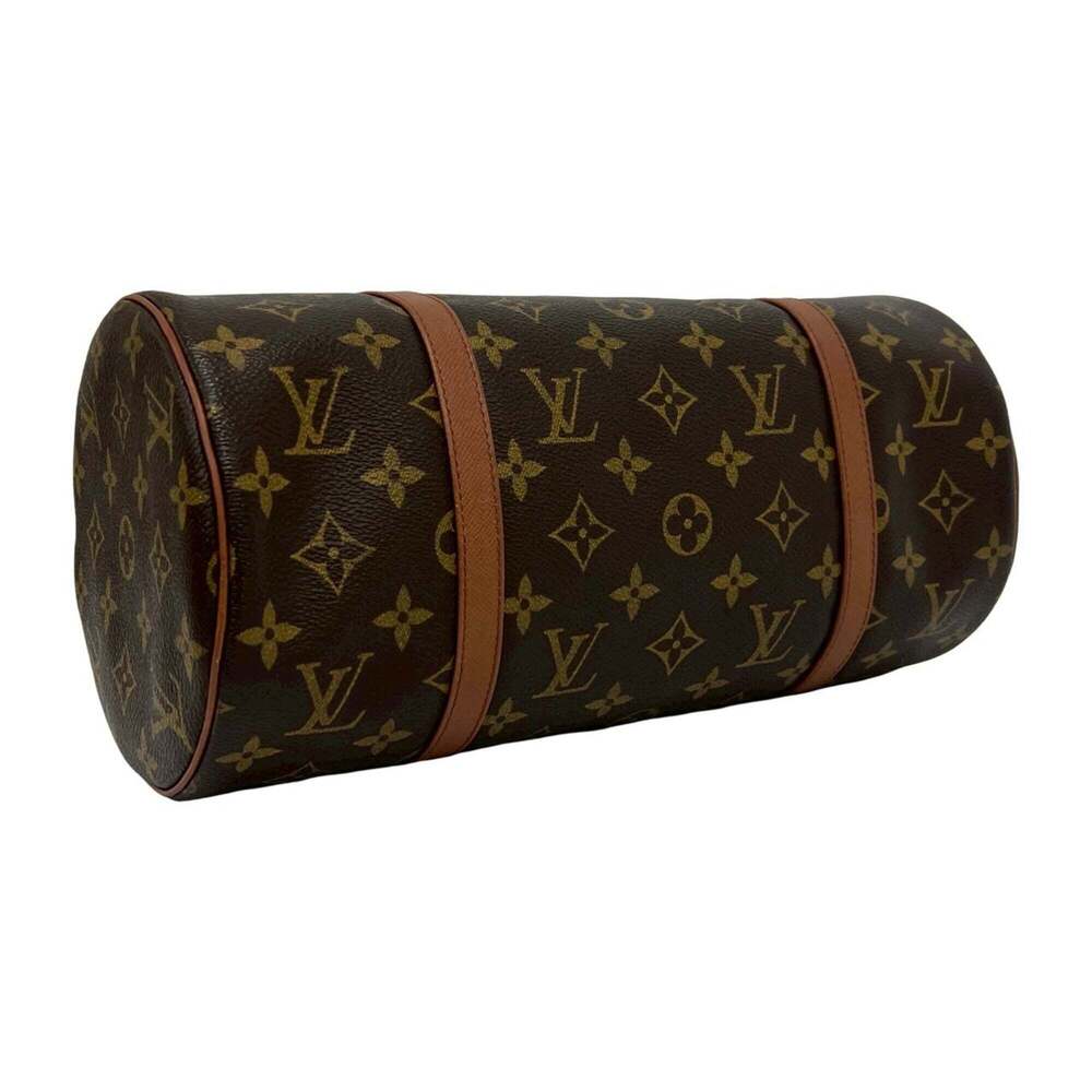 LOUIS VUITTON Brown Monogram Leather Papillon 30 Boston Bag - Picture 7 of 9